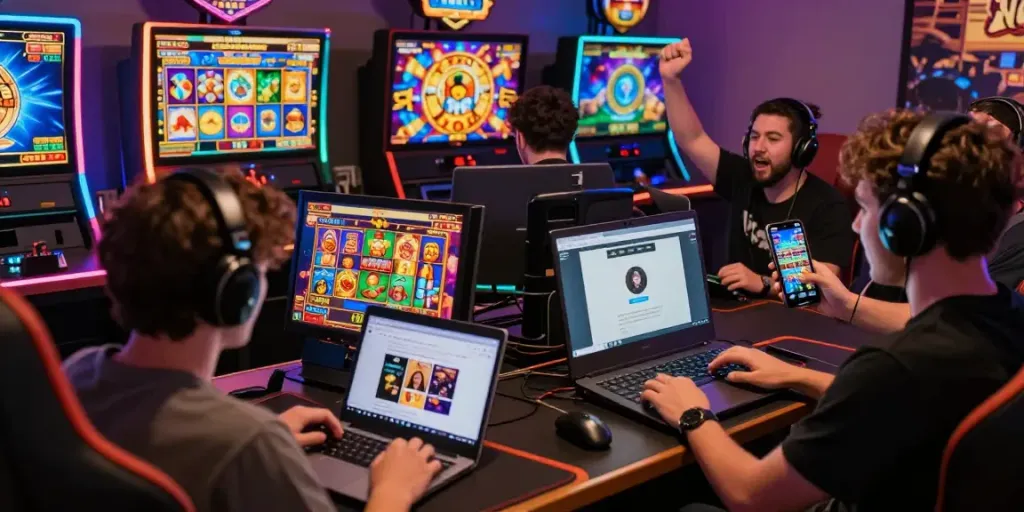Pengguna bermain slot di SIS4D dengan perangkat berbeda, menampilkan jackpot mengesankan.